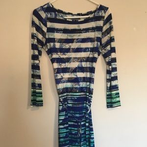 Women’s Blue Striped Dress